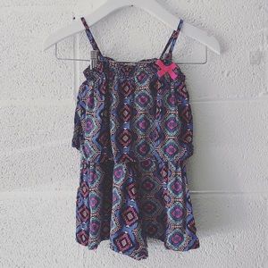 OshKosh boho double layer shorts romper sz: 3T